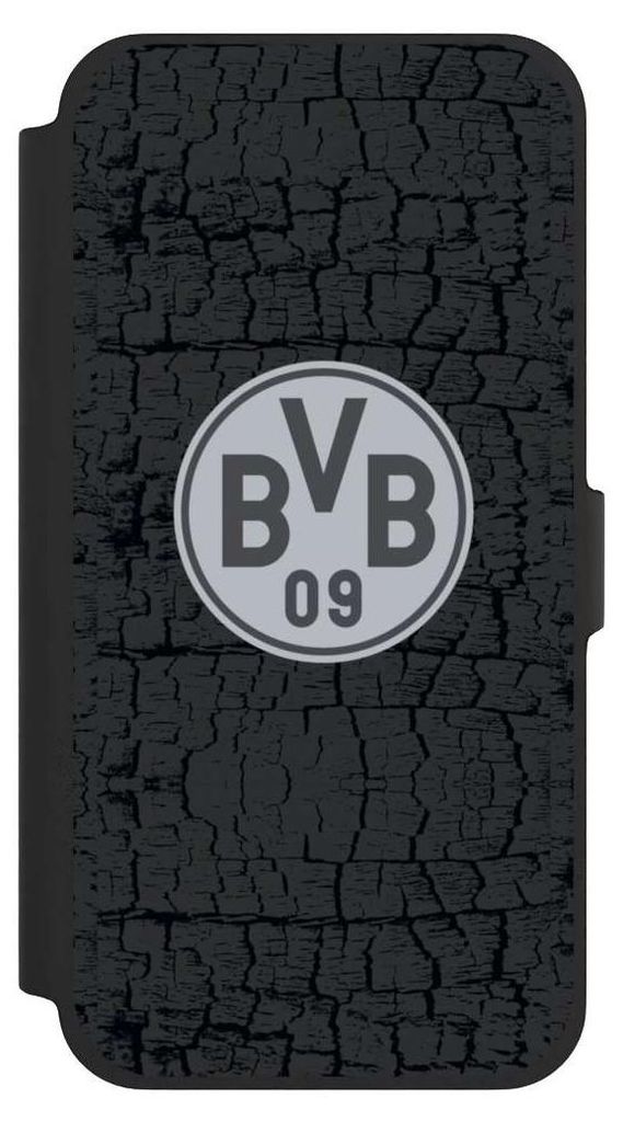 NIVOCASE Klapphülle für Apple iPhone 13 Pro Max Handyhülle aus Kunst Leder NIVOflip schwarz BVB Borussia Dortmund Trikot