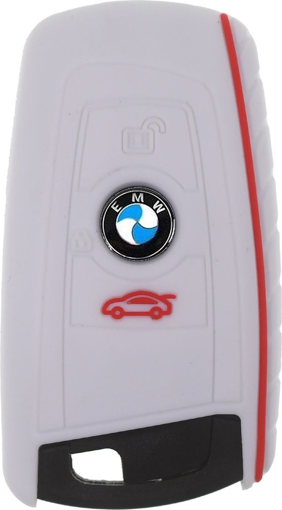Auto Schlüssel Silikon Schutz Hülle Weiß kompatibel mit BMW Produktbild 