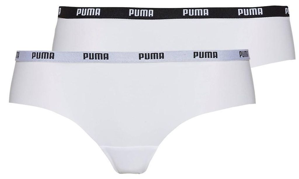 Puma - "Brazilian" Slips für Damen(2er-Pack) PP3905 (XS) (Weiß)