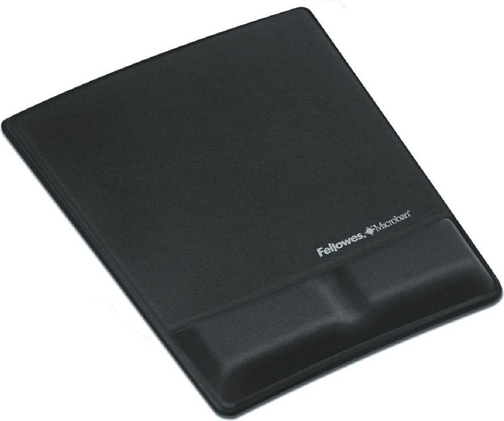 Handgelenkauflage mit Maus-Pad mit Stoffbezug schwarz Packung mit 4 Stück