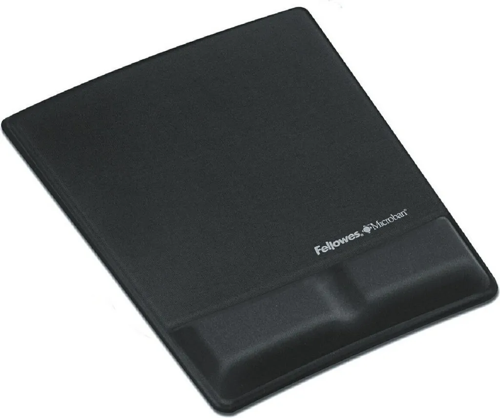 Repose-poignet ergonomique noir en tissu pack de 4 pour ordinateur