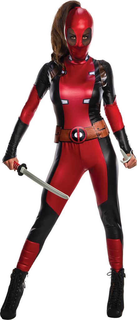 Costume sexy Deadpool licenza per le donne rosso-nero - M Immagine del prodotto 