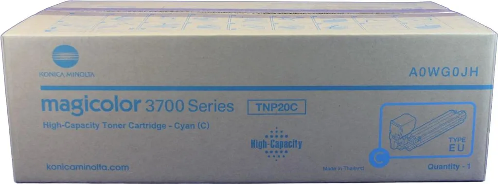 Cartouche de Toner Cyan Konica Minolta TNP20C A0WG0JH Haute Capacité
