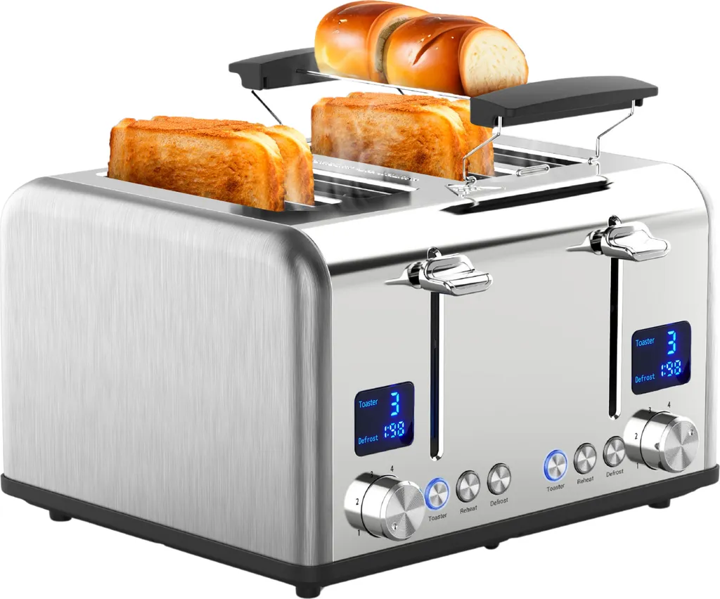 Grille-pain 4 tranches idéal pour petit-déjeuner en famille Steinborg