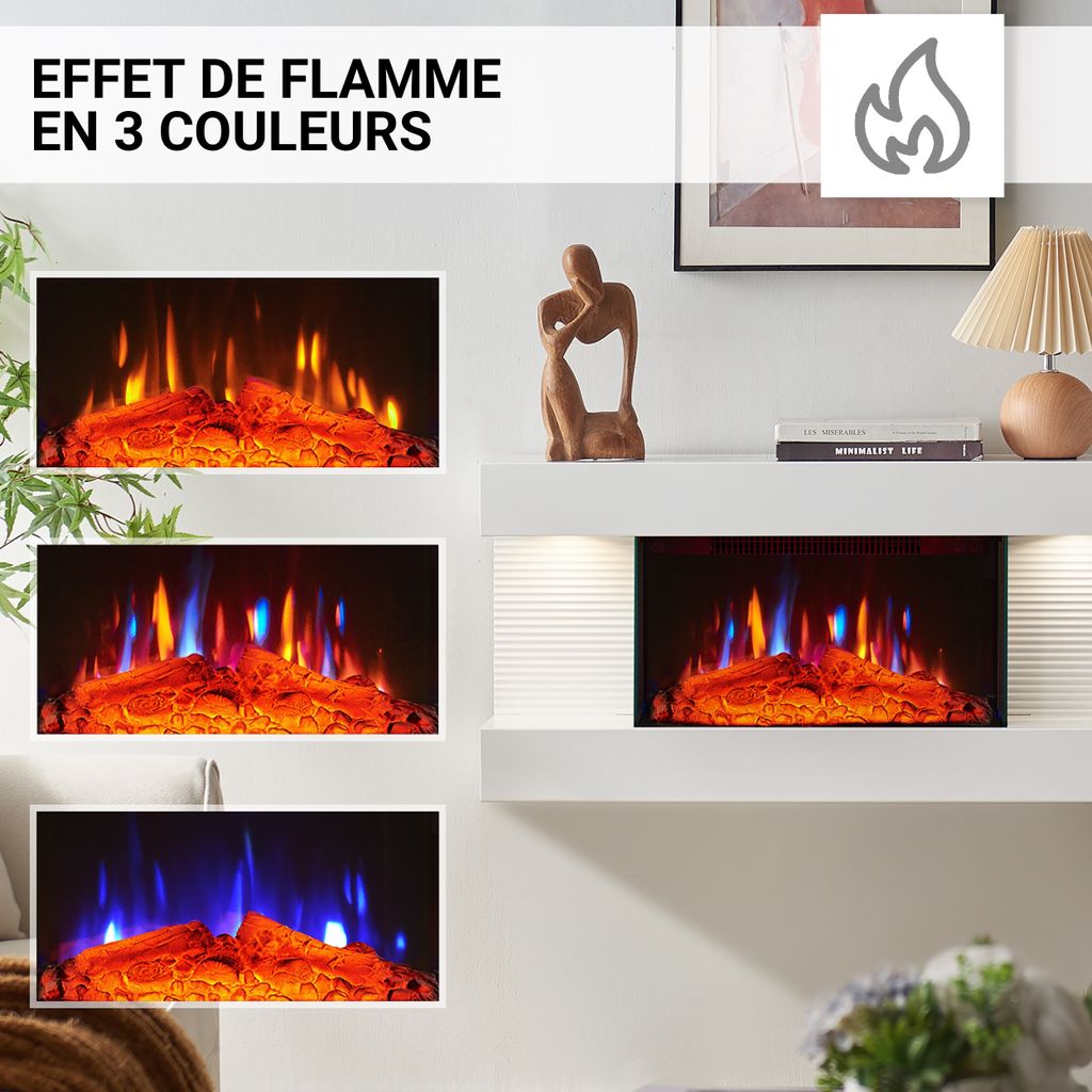 Cheminée murale électrique BALDERIA Ida – Puissance de Image du produit 