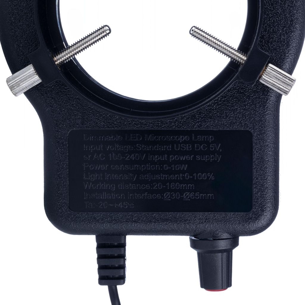 LED-Lichtquelle Für Mikroskopie – 5W 5V, Dimmbar 0–100%, 5500–6500K, USB-Stromversorgung, Passend Für 52mm Halter