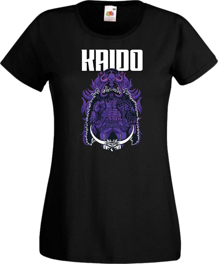 Damen T-Shirt Anime Manga One Manga Piece Anime Kaidou Kaidou, Lady XL / Schwarz