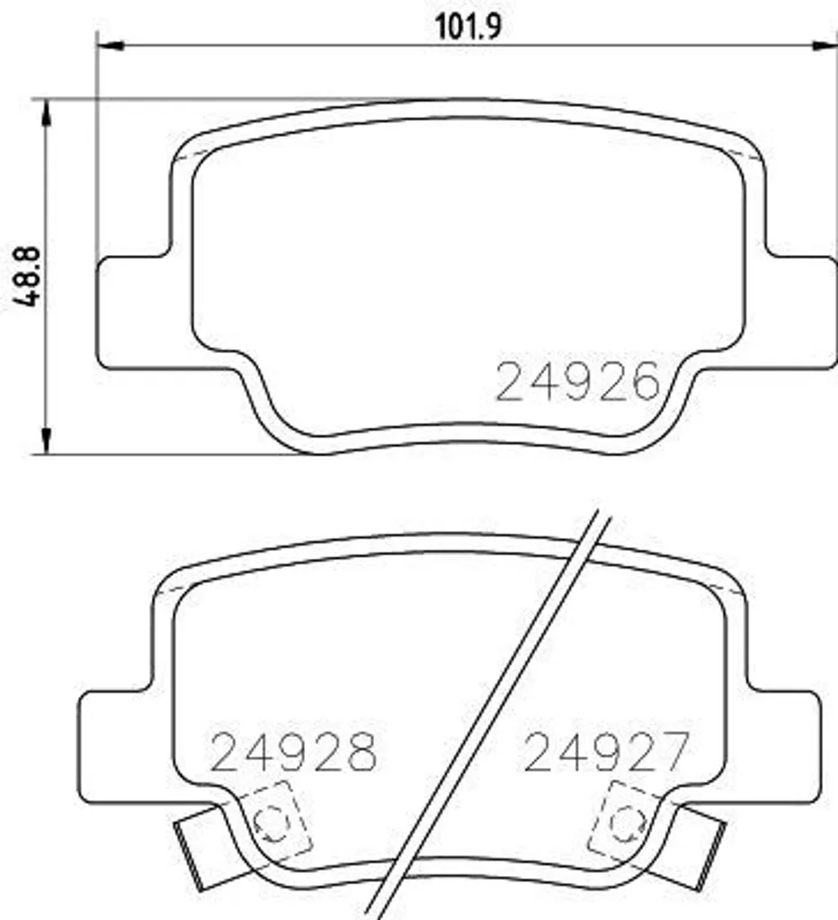 Plaquettes de Frein HELLA 8DB 355 014-891 pour Verso R2 - OE 044660F010