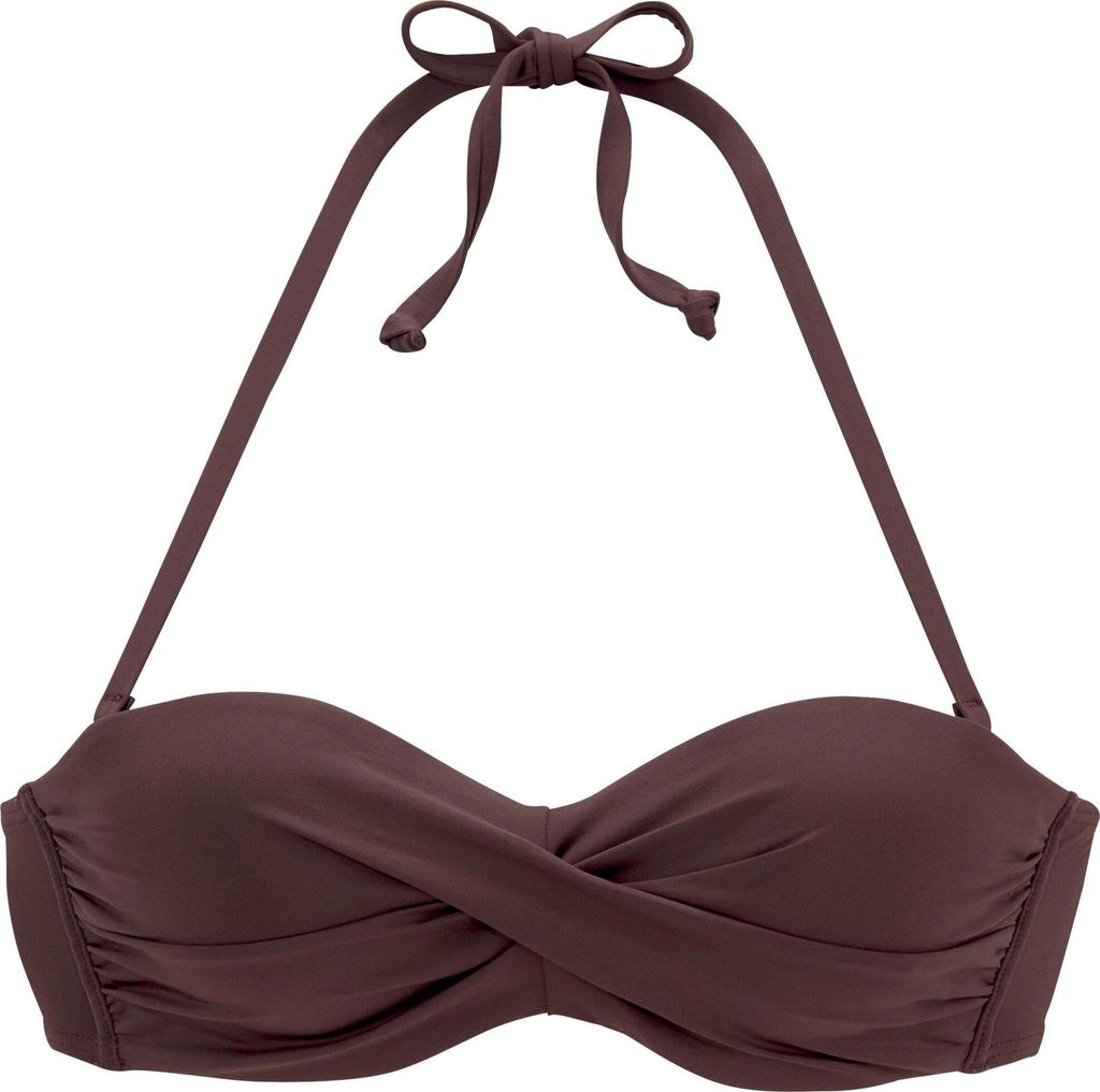 s.Oliver Bügel-Bandeau-Bikini-Top braun Größe 40 Cup D