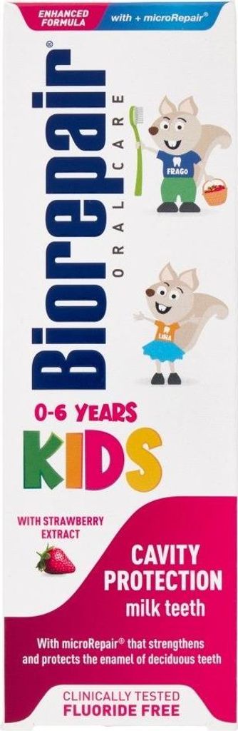 Biorepair Kids Zahnpasta mit Erdbeergeschmack für Kinder Produktbild 