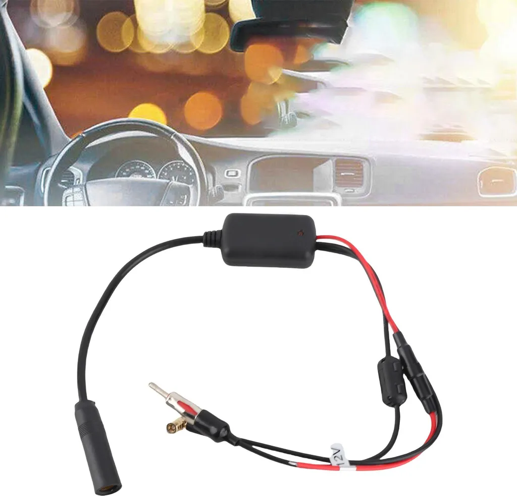 Antenna Attiva DAB+ per Auto con Amplificatore e Testina SMA 12V - 2