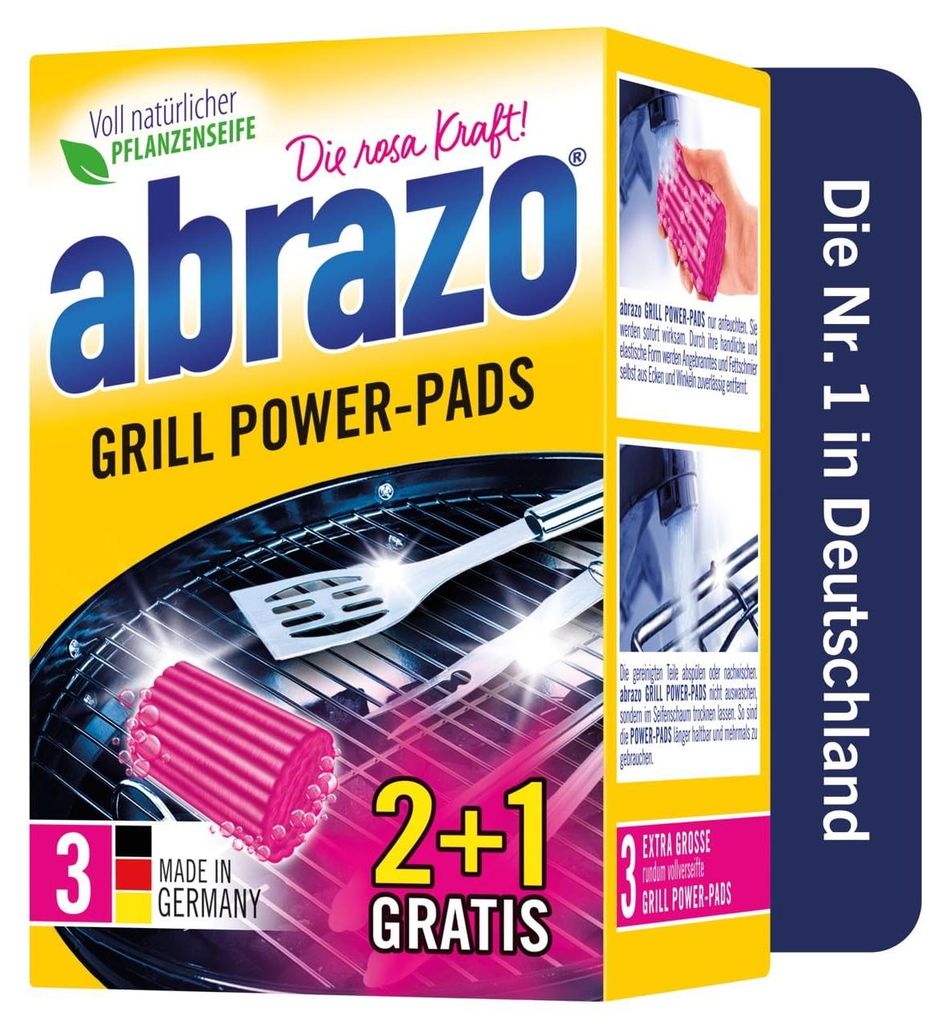 abrazo Grill Power-Pads 1 x 3 Stück extra-groß Produktbild 