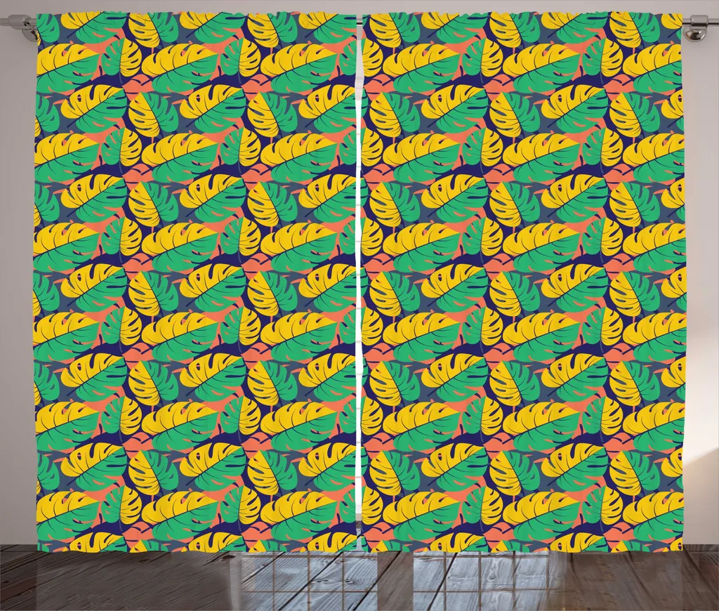 Rideau Occultant Léger Jungle pour Cacher le Vis-à-vis 280 x 225 cm