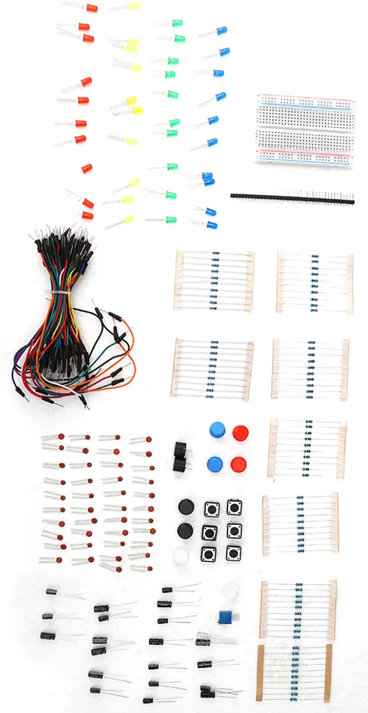Componenti Elettrici per Principianti: Kit Prova LED e Resistori 1/4W