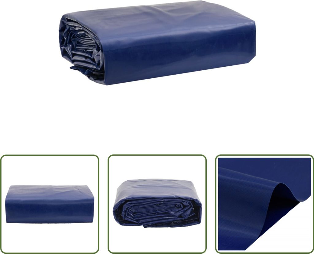 The Living Store Abdeckplane Blau 3x5 m 650 g/m²