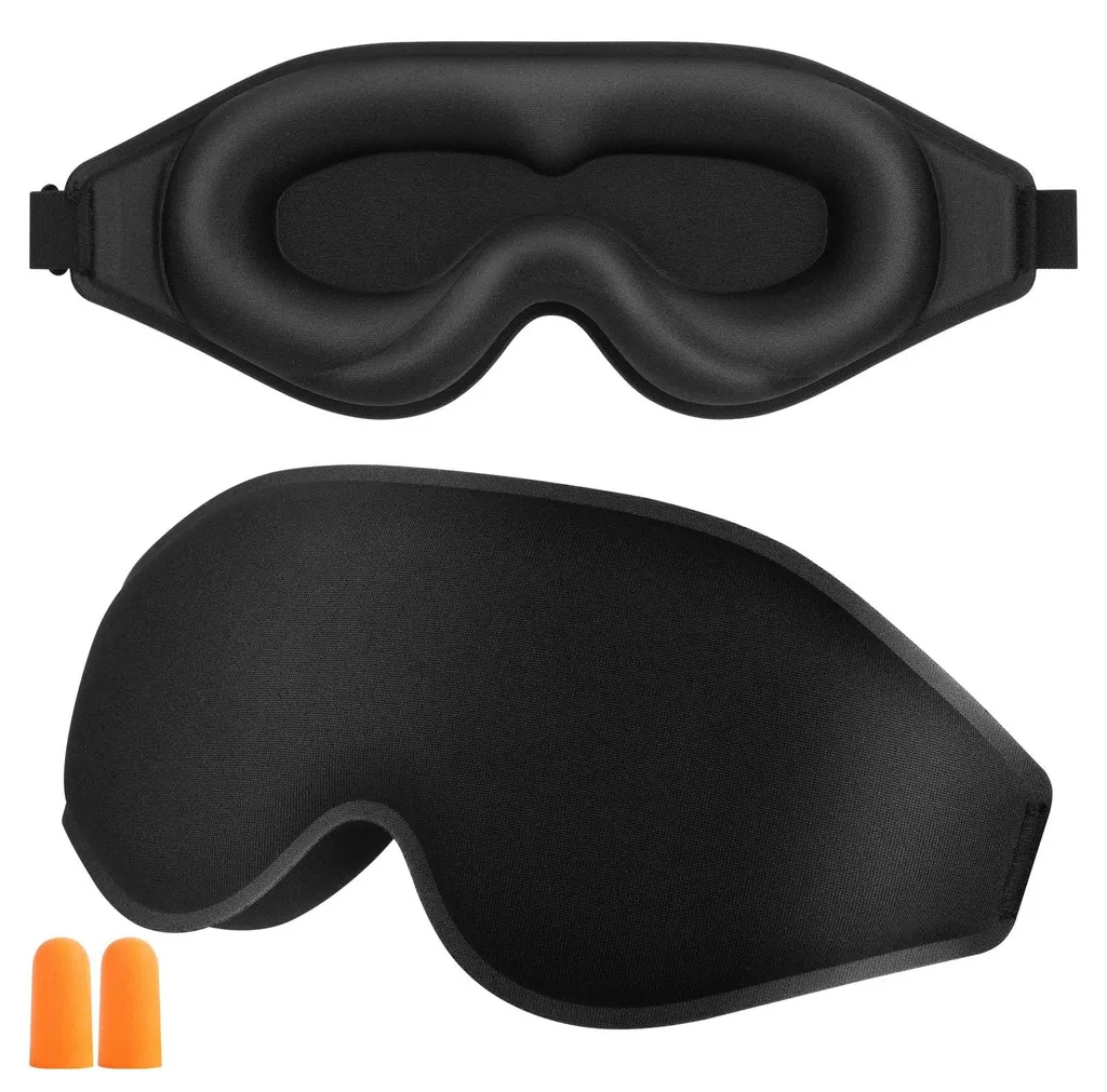 Masque sommeil 3D anti-lumière contre l'insomnie et pression oculaire