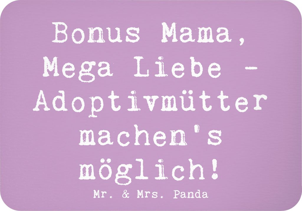 Mr. & Mrs. Panda Kühlschrankmagnet Spruch Adoptivmutter Liebe - Lavendeltraum - Geschenk, Familie, Lächeln, Notizhalter, Zusammenhalt, Verwandte,...
