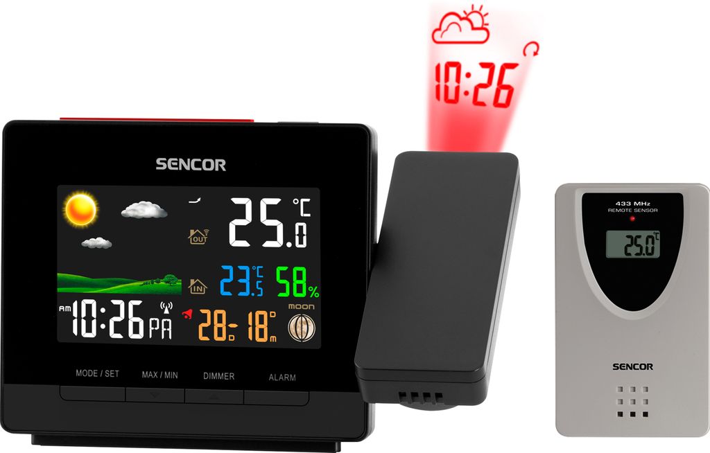 SENCOR SWS 5400 - Meteorologická stanice s projekcí, Obrázek produktu 