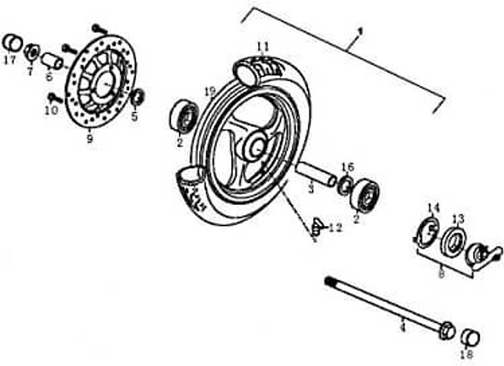 Rex RS125 Bremsscheibe Vorderrad 82410 Scheibenbremse vorne Motorroller Scooter Chinaroller