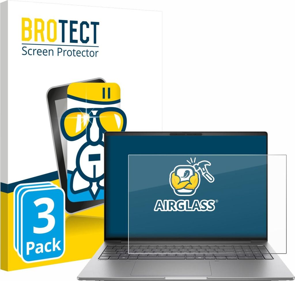 3x BROTECT Schutzglas für HP ZBook 8 G1i 16" Schutzfolie Panzer Folie Glas Display Schutz klar