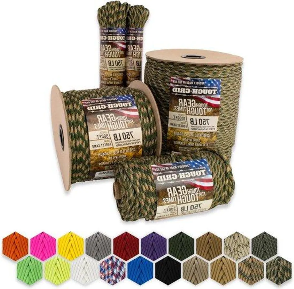 Cordelette Paracorde Type IV Militaire 340kg Camouflage pour Survie