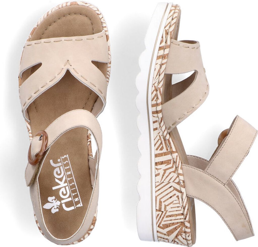 Rieker Keilsandaletten 67173 Damen 31353430373139 Beige 37 Produktbild 44