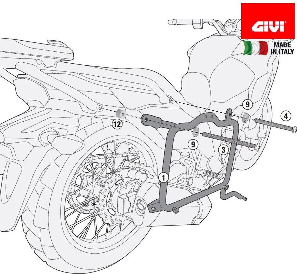GIVI PL4121 Telai Laterali Monokey Kawasaki Versys-X 300 | Robusti