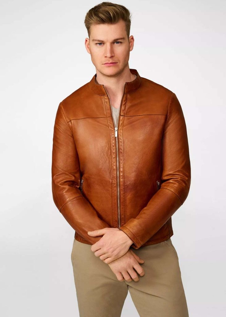 Herren Lederjacke Ricano TOMASO – cognac / M