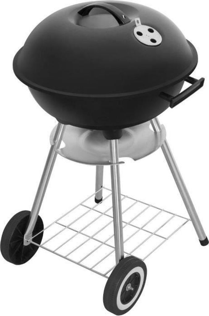 Holzkohlegrill Fieldmann FZG 1009, Ø 41,5 cm Grillfläche, Ø 41 cm Grillrost, Verchromte Grillroste, Mit Deckel