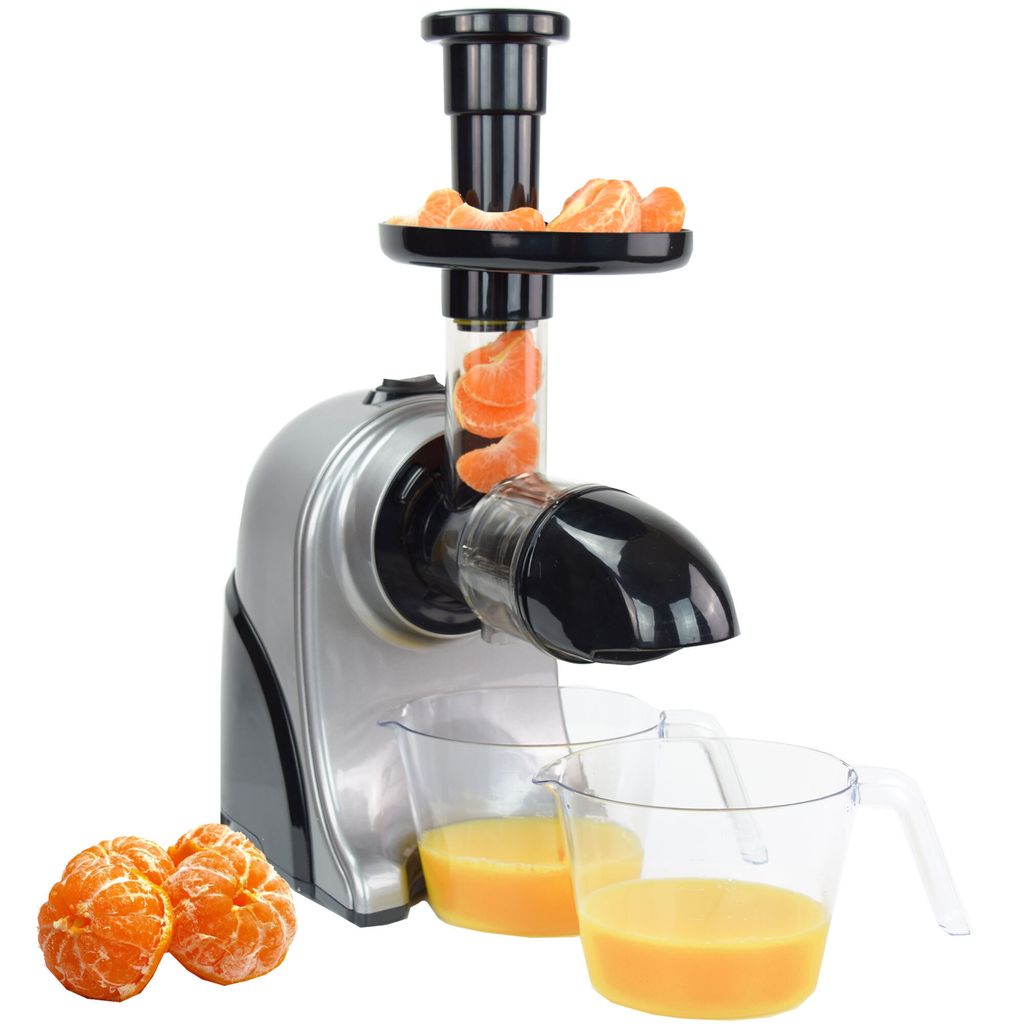 Syntrox Germany Slow Juicer Zeplixa Kaltpress-Entsafter 150W schwarz silber