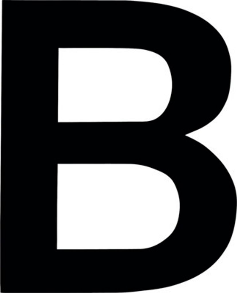 Klebebuchstabe "B" schwarz 35 mm
