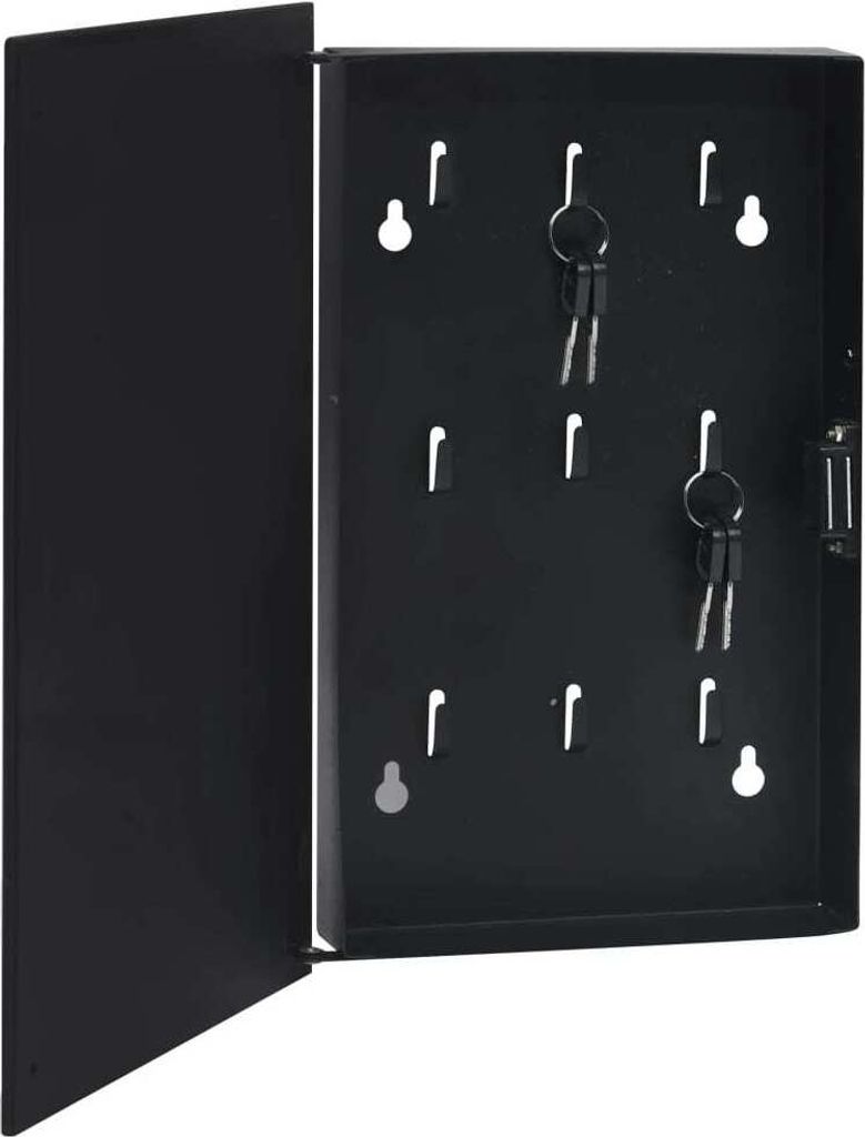 Schránka na kľúče s magnetickou tabuľou čierna 30x20x5,5 cm Obrázok produktu 2