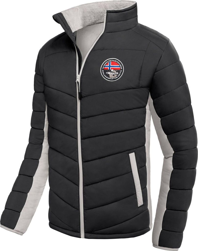 Nebulus Winterjacke GENIUS Herren, warme Outdoorjacke, praktische & vielseitige Übergangs- & Winterjacke, P5852 - Herren, schwarz-grau, XL