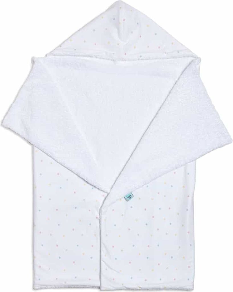 pic Bear Baby-Bade-Kapuzenhandtuch Babyhandtuch aus Baumwolle 70x110cm Motiv: Punkte Bunt
