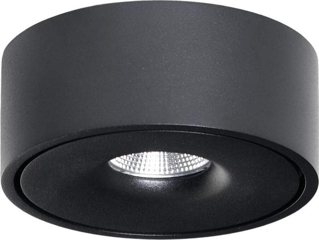 Arcchio LED-Deckenlampe Rotari, Ø 12 cm, up & down, schwarz Produktbild 