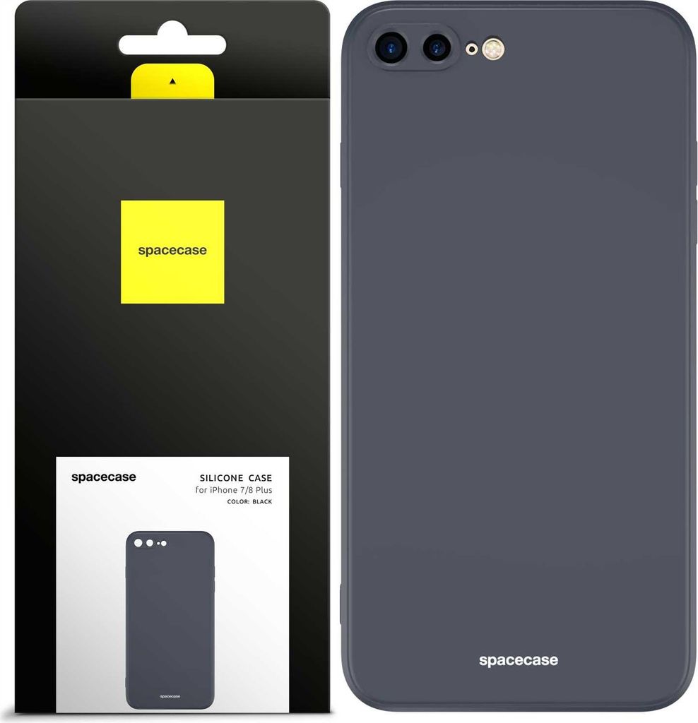 Spacecase Silikonhülle iPhone 7/8 Plus schwarz