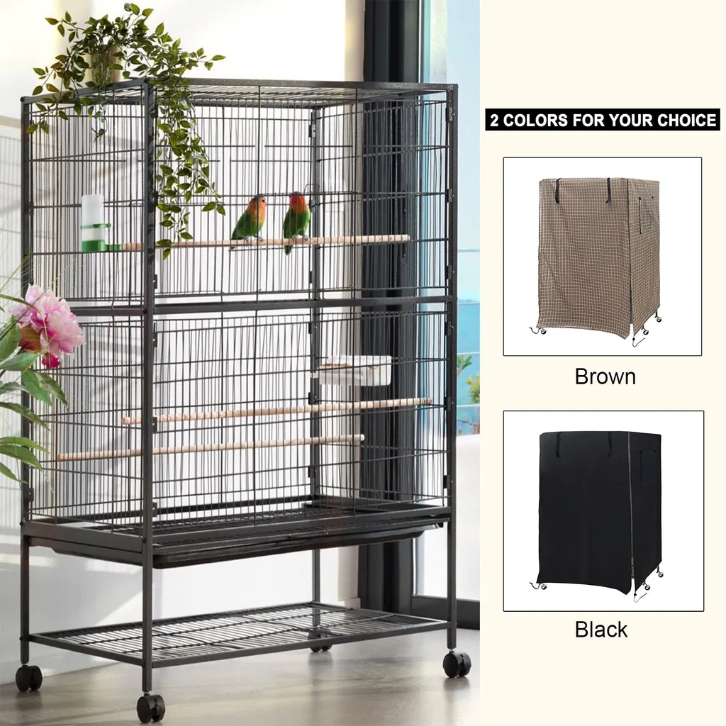 Housse anti-projections pour cage à oiseaux étanche et coupe-vent