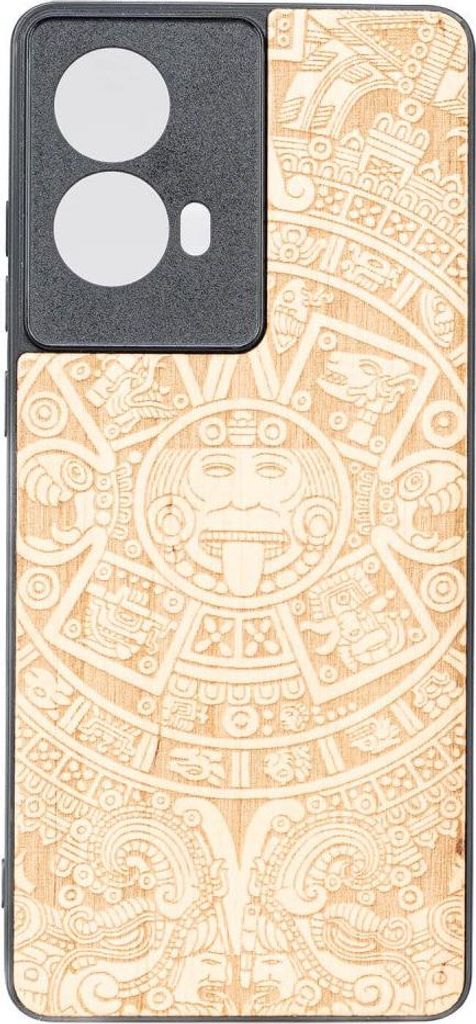 Holzhülle für Motorola Moto G85 5G, Bewood Aniegre Aztekischer Kalender