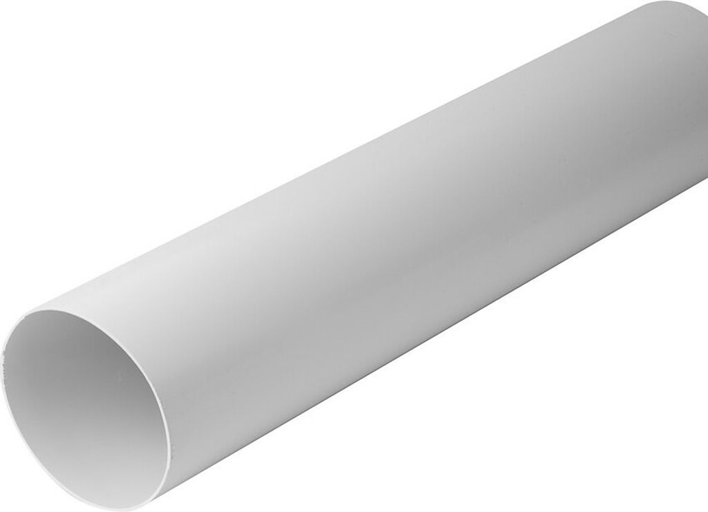 Lüftungsrohr aus Kunststoff (PVC) Ø 125 mm, 100 cm Länge