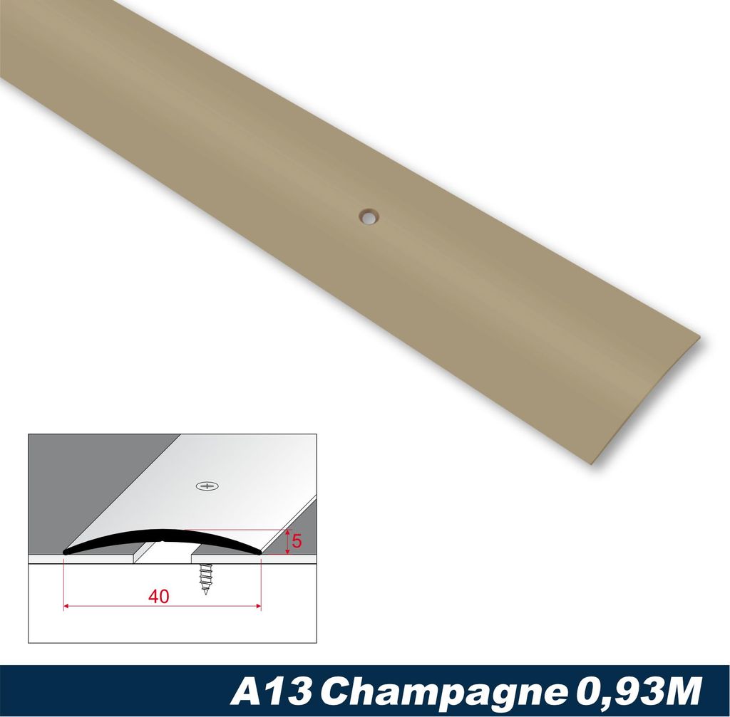 Effector Übergangsprofile aus eloxiertem Aluminium - Übergangsschiene Bodenleiste - (0,93 Meter Champagne) Bodenschiene Profile Anpassungsprofil