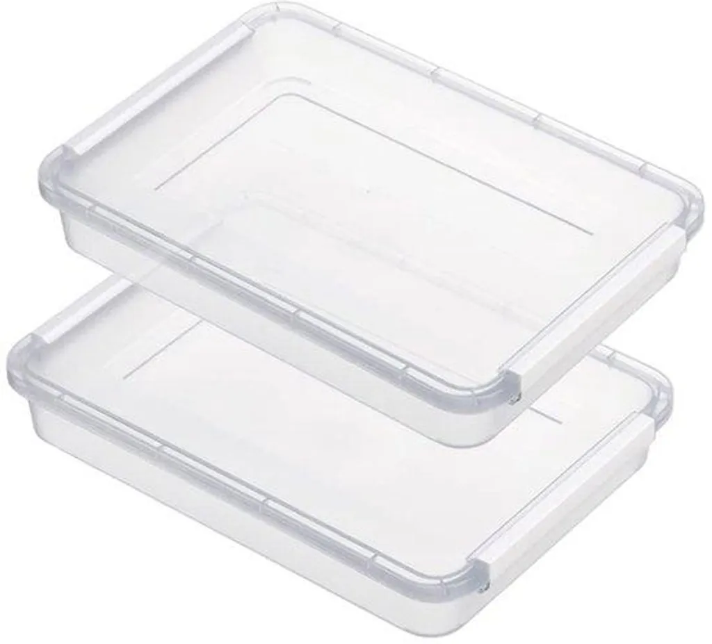 Trieur de documents portable A4 noir rigide pour bureau - Lot de 2