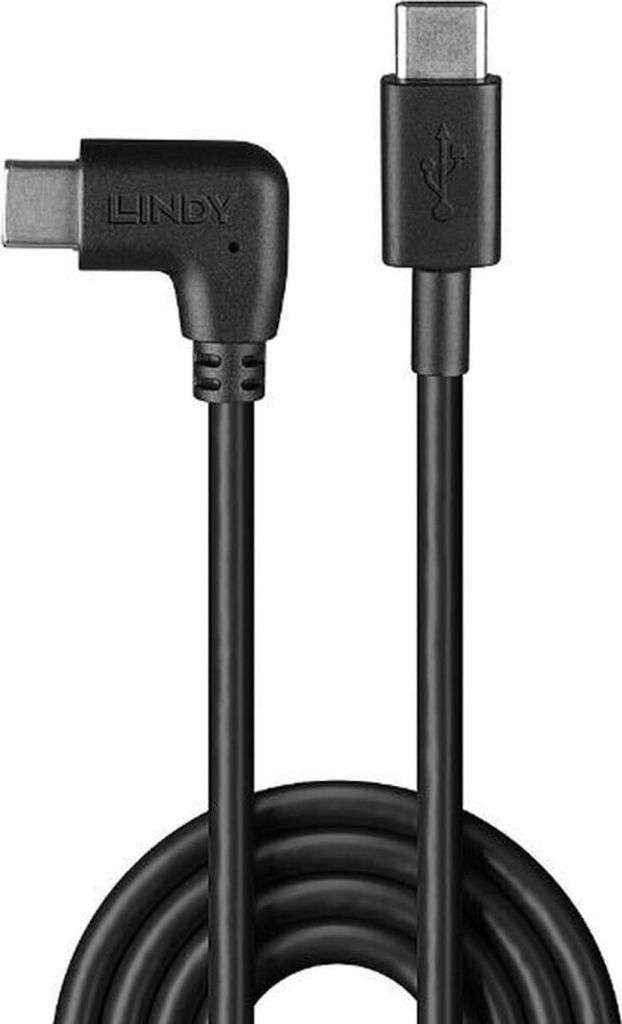 LINDY USB 2.0 Typ C Kabel, 90° gewinkelt 0,5m