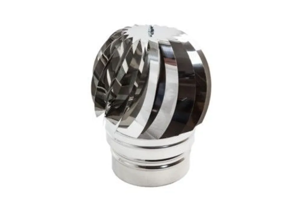 Terminale Camino Inox 120 mm a Sfera con Filetto Esterno - Offerta