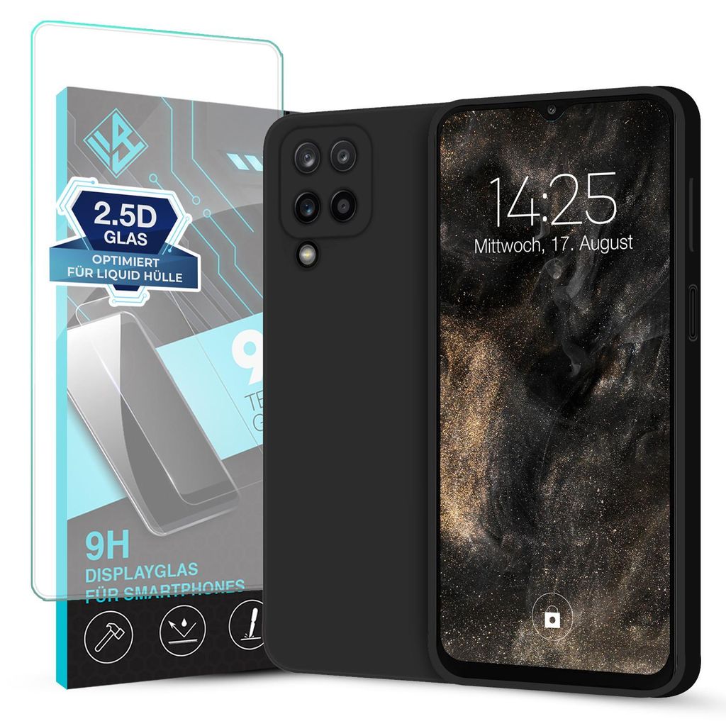 Hülle für Samsung Galaxy A12 mit 9H Displayglas Produktbild 