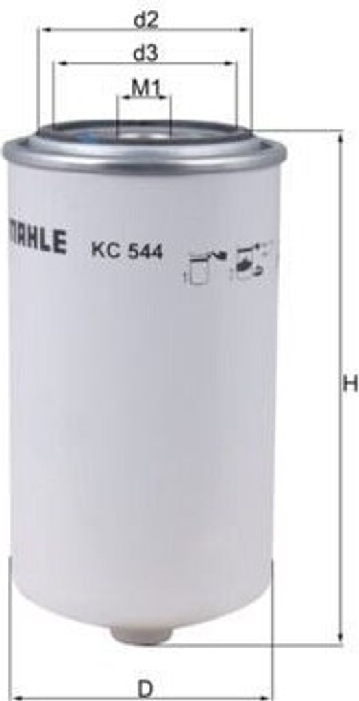Kraftstofffilter MAHLE KC 544 für BMC FATIH Anschraubfilter