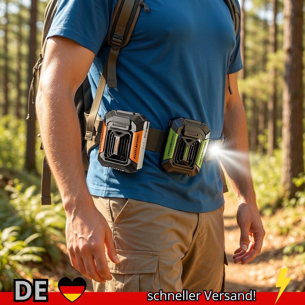 Mini USB Ventilator Tragbar Halsclip Wiederaufladbar