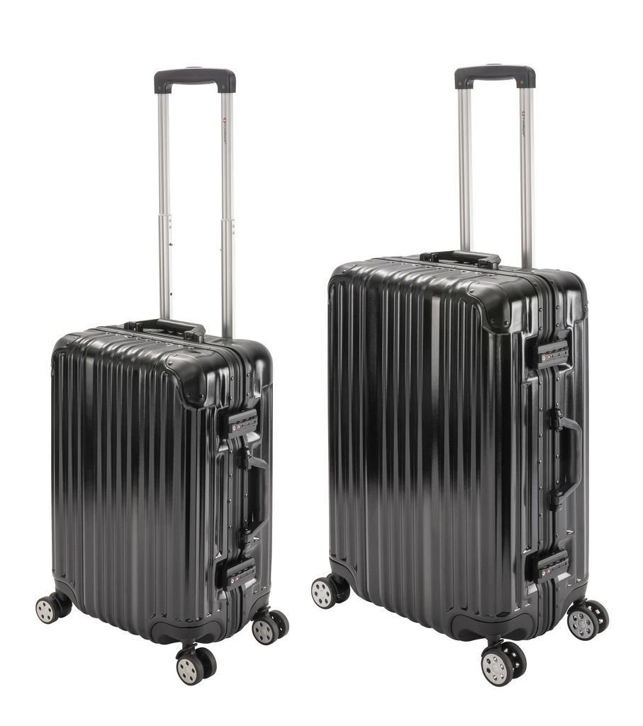 Travelhouse - London - 2er Reisekoffer Set | TSA Schloss |Polycarbonat Hartschale | Alu-Rahmen | 4 Rollen | Koffer Trolley Reise Urlaub Gepäck - K...