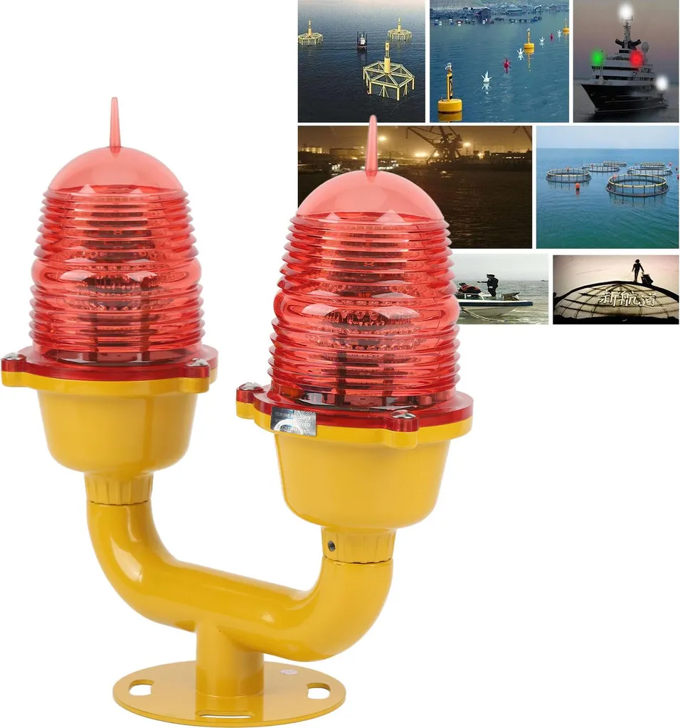 Feu de détresse LED rouge AC110V double tête à flashs synchronisés