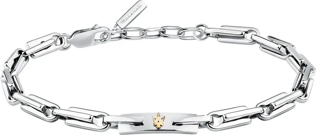Bracelet Maserati Homme JM425AVD108 ICONIC en Acier Argenté 19,5cm
