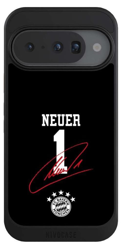 NIVOCASE Hülle für Google Pixel 10 Handyhülle NIVOcore Case Schwarz FC Bayern München FCB Manuel Neuer